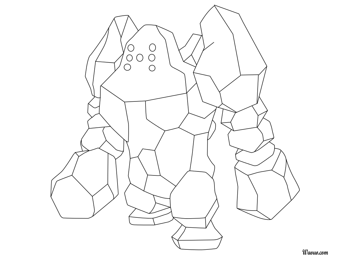 Regirock Pokemon Coloring Page