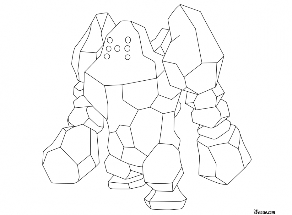 Coloriage Regirock Pokemon