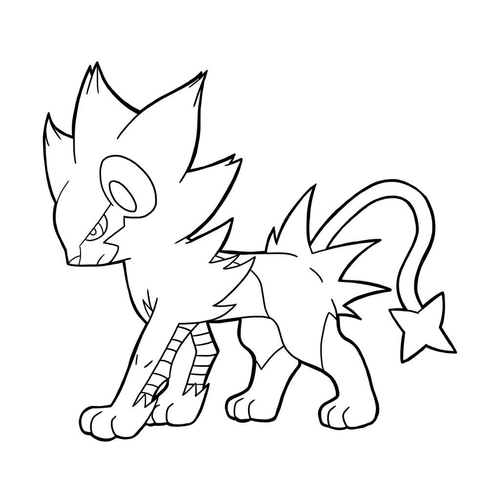 Coloriage Luxray Pokemon à Imprimer