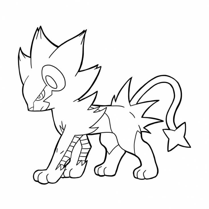 Coloriage Luxray Pokemon