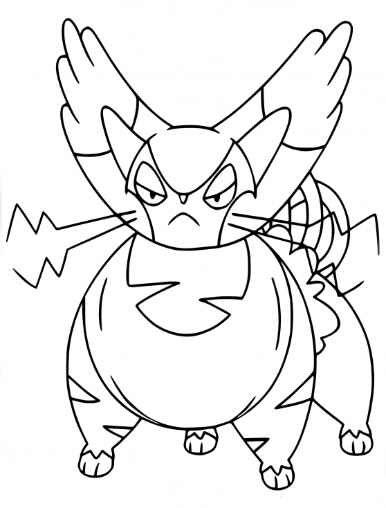 Coloriage Chaffreux Pokemon