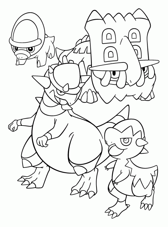 Coloriage Charkos Pokemon