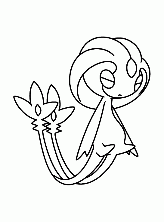 Coloriage Créhelf Pokemon