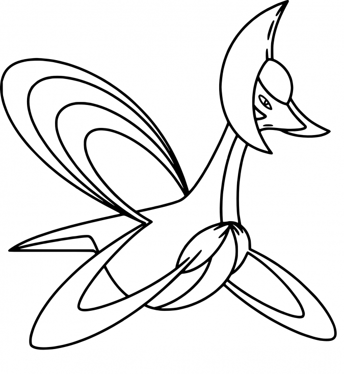 Coloriage Cresselia Pokemon