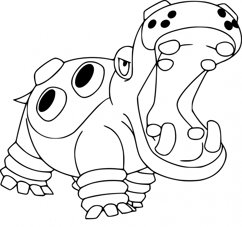 Coloriage Hippodocus Pokemon