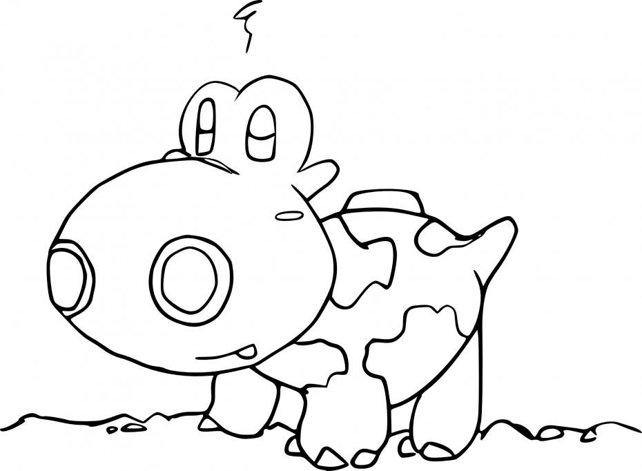 Coloriage Hippopotas Pokemon