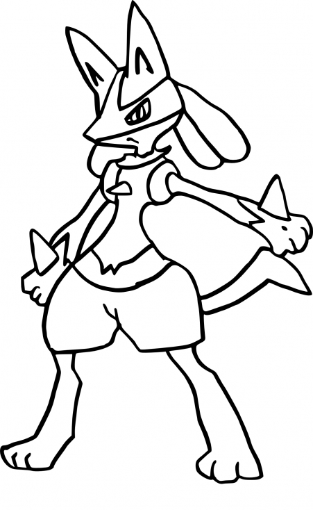 Coloriage Lucario Pokemon