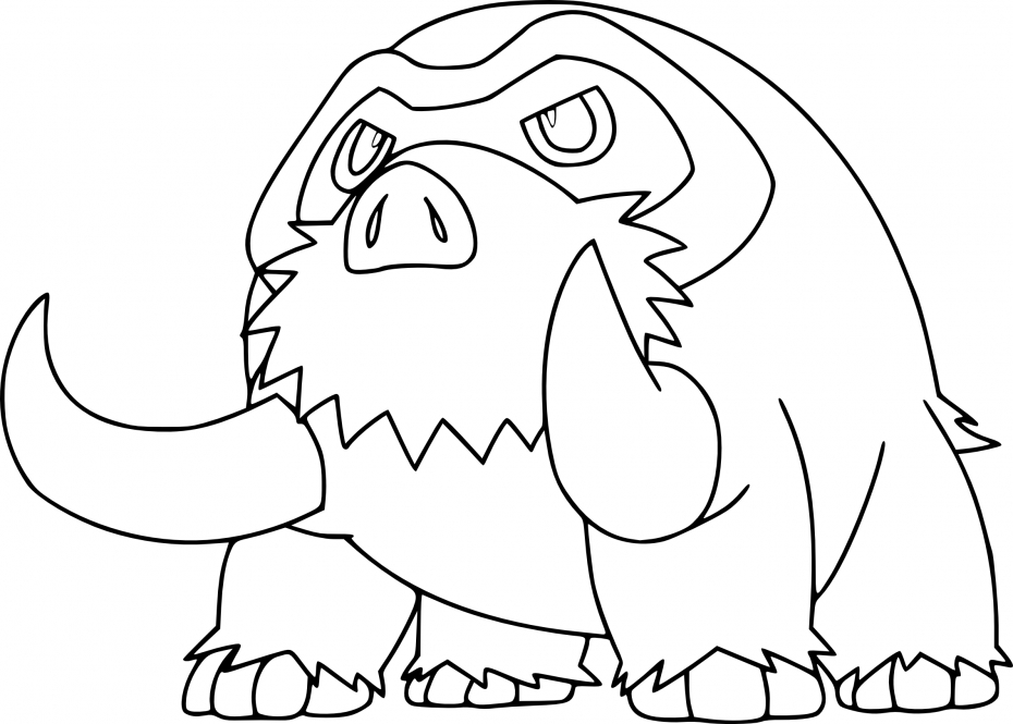 Coloriage Mammochon Pokemon