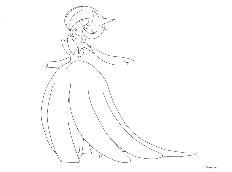 Coloriage Méga-Gardevoir Pokemon