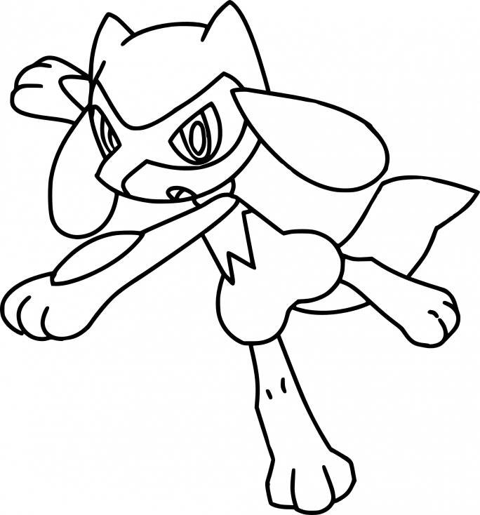 Coloriage Riolu Pokemon