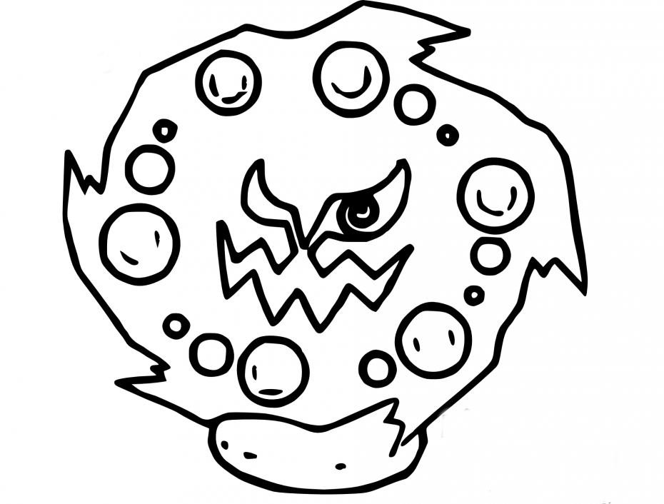 Coloriage Spiritomb Pokemon
