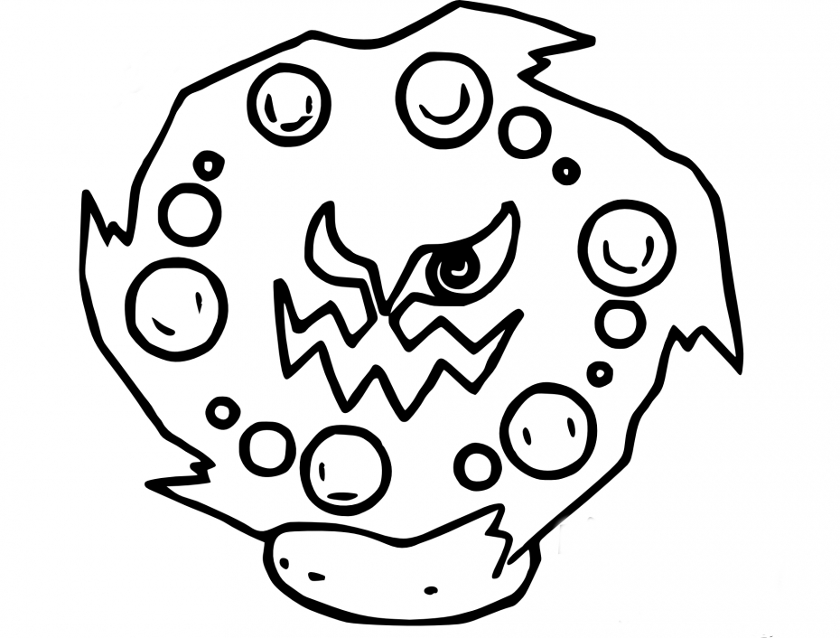 Coloriage Spiritomb Pokemon