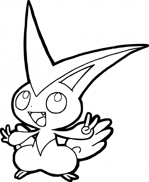 Coloriage Victini Pokemon