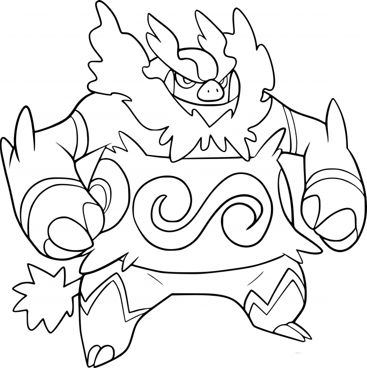 Coloriage Roitiflam Pokemon