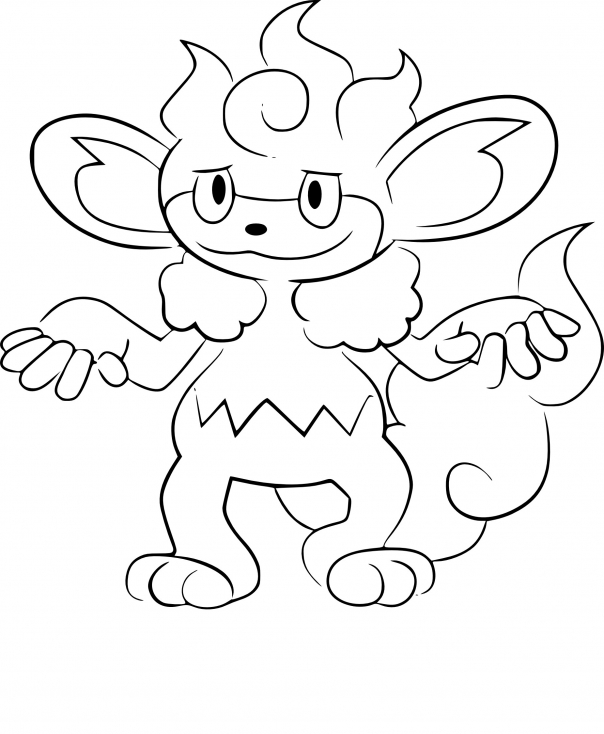 Coloriage Flamoutan Pokemon