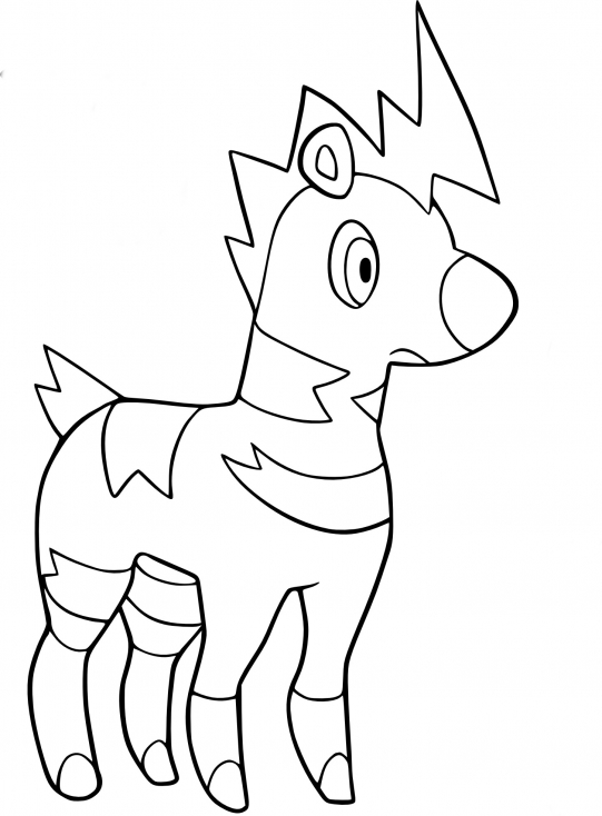 Coloriage Zébibron Pokemon