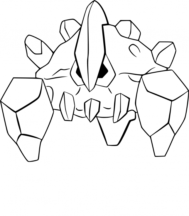 Coloriage Géolithe Pokemon