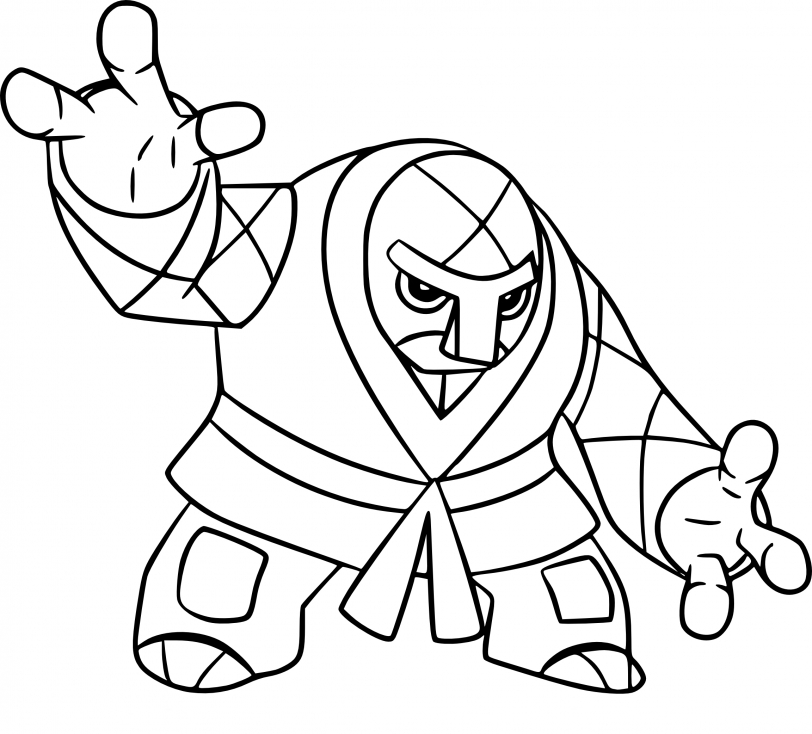 Coloriage Judokrak Pokemon