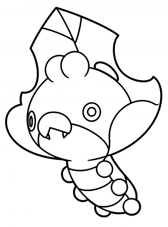 Coloriage Larveyette Pokemon