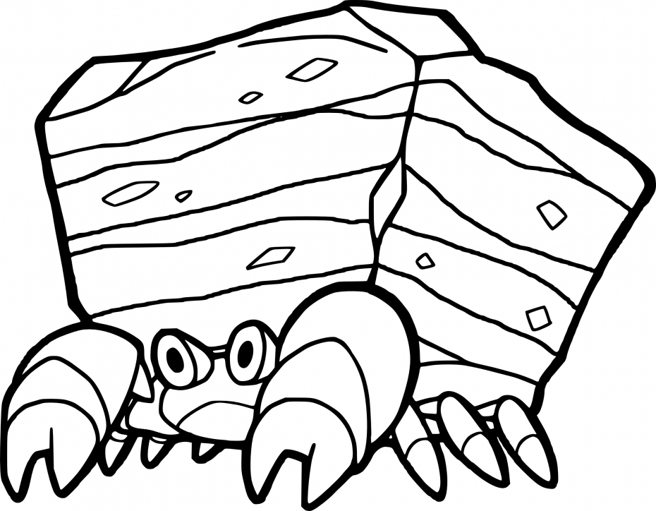 Coloriage Crabaraque Pokemon