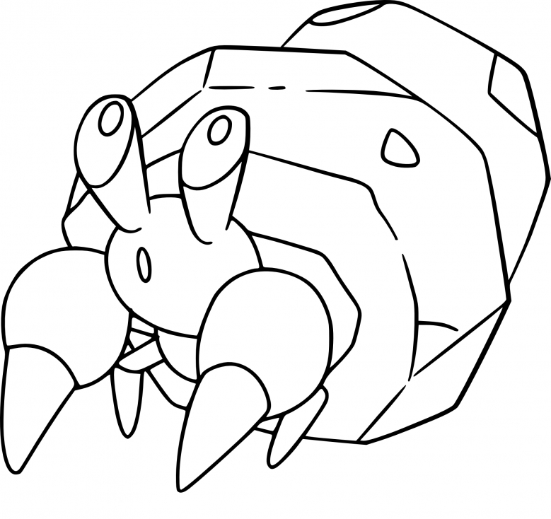 Coloriage Crabicoque Pokemon