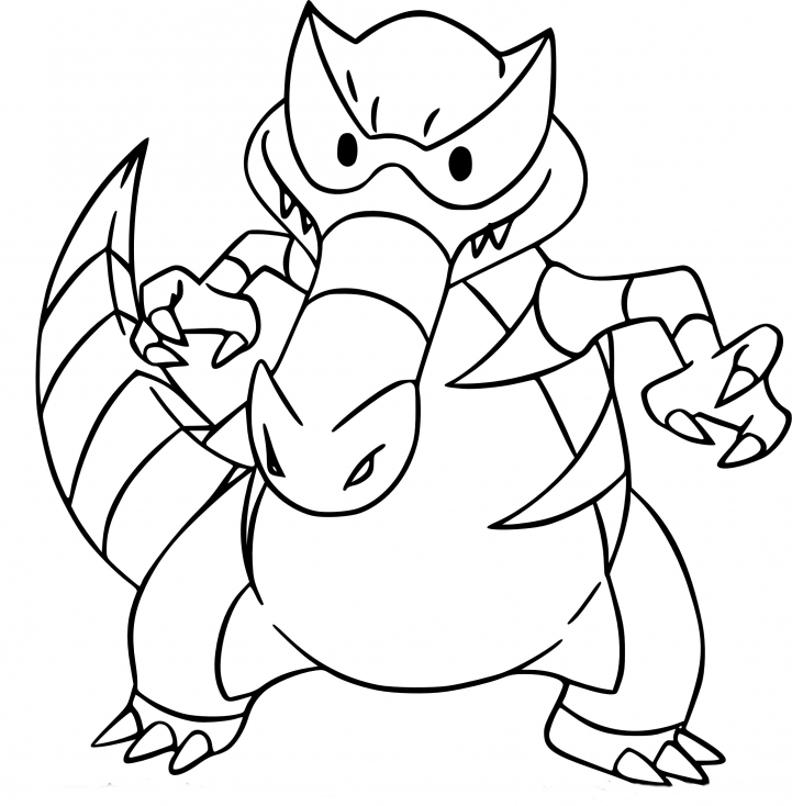 Coloriage Crocorible Pokemon