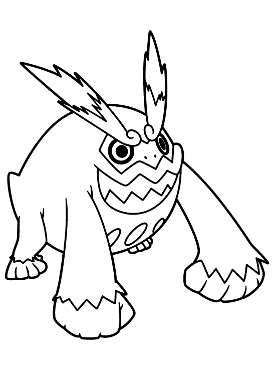 Coloriage Darumacho Pokemon