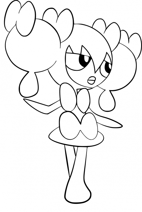 Coloriage Mesmérella Pokemon