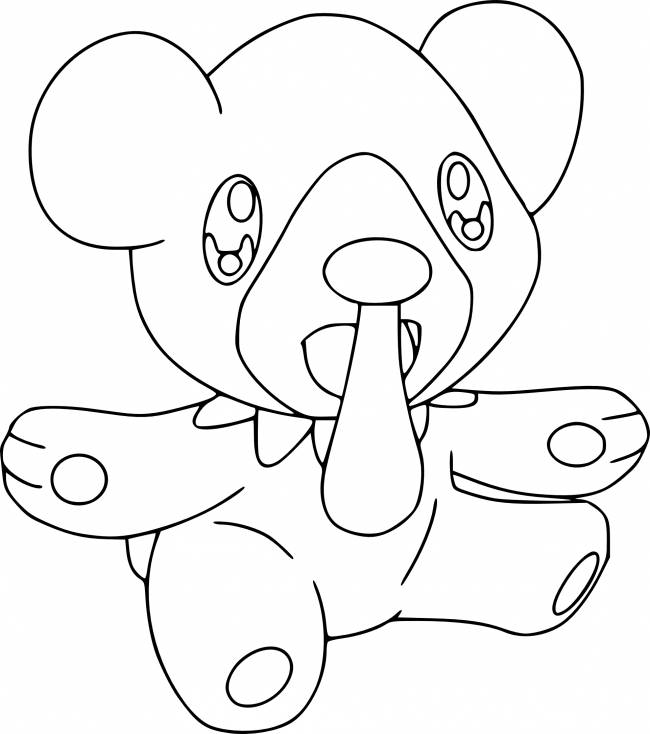 Coloriage Polarhume Pokemon