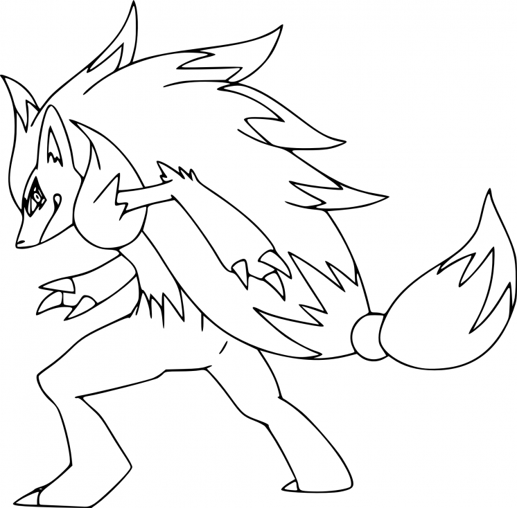 Coloriage Zoroark Pokemon