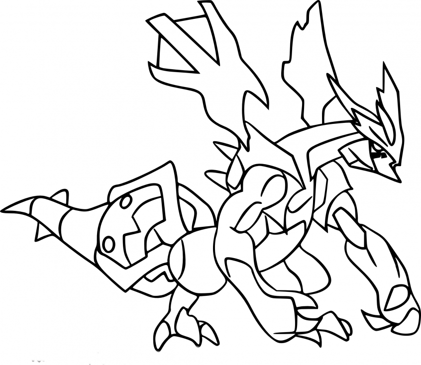 Coloriage Kyurem Pokemon