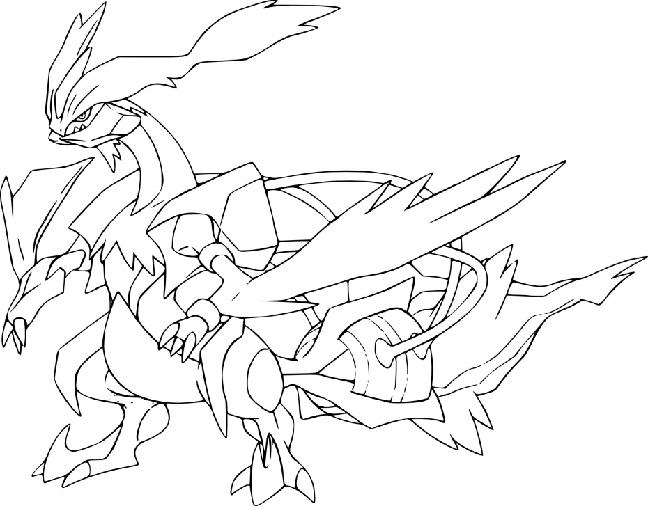 Coloriage Kyurem Blanc Pokemon