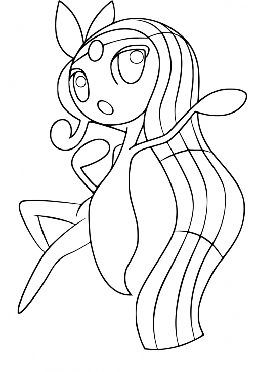 Coloriage Meloetta Pokemon