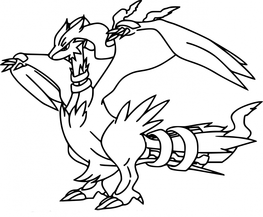 Coloriage Reshiram Pokemon