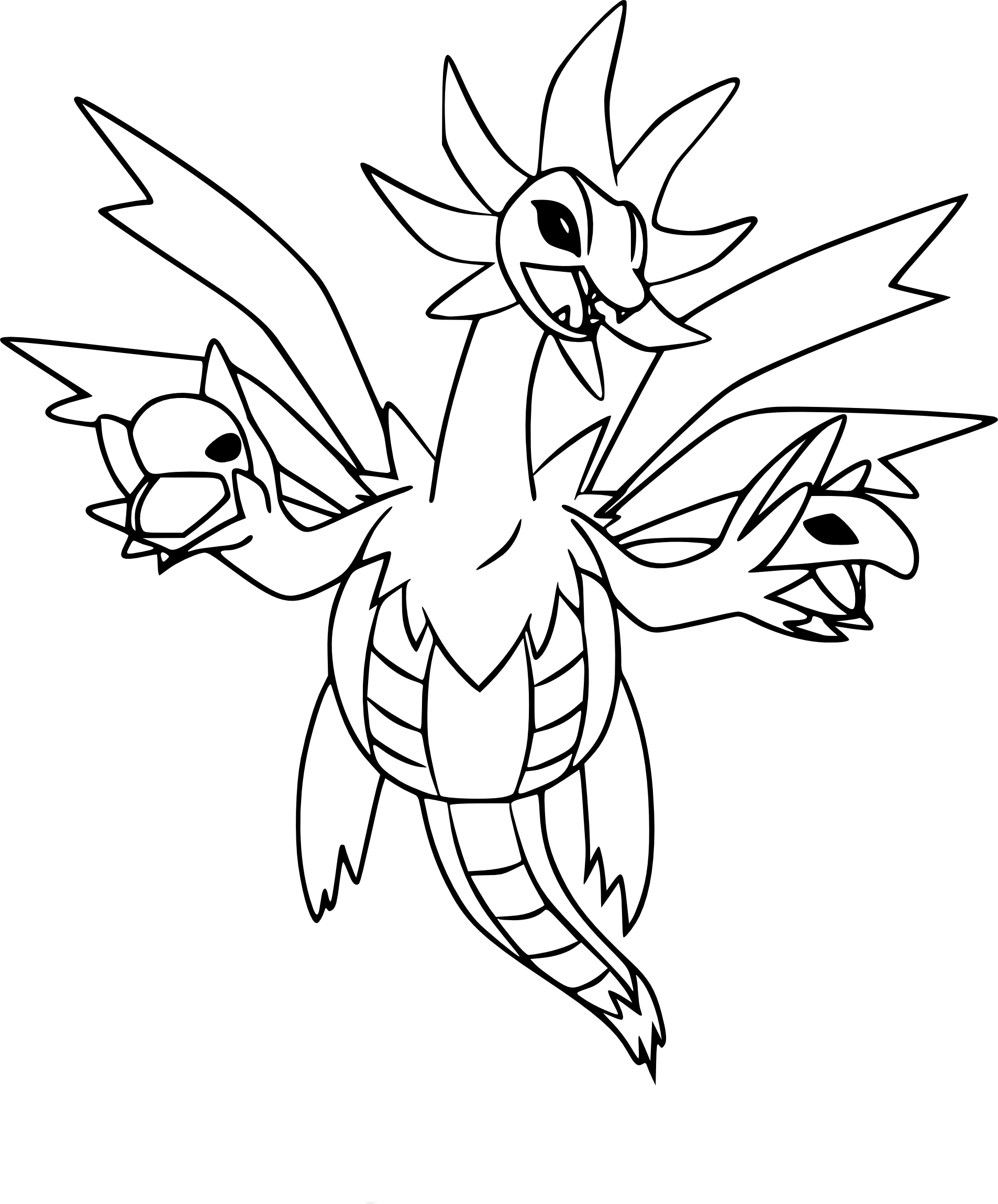 Coloriage Trioxhydre Pokemon à Imprimer