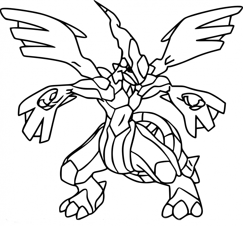 Coloriage Zekrom Pokemon