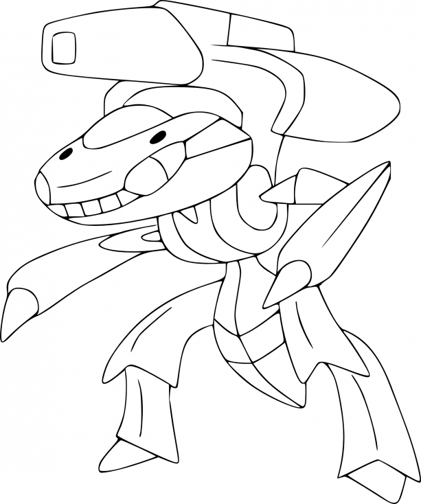 Coloriage Genesect Pokemon