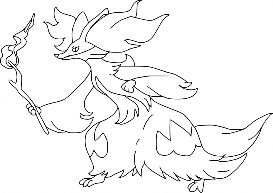 Coloriage Goupelin Pokemon