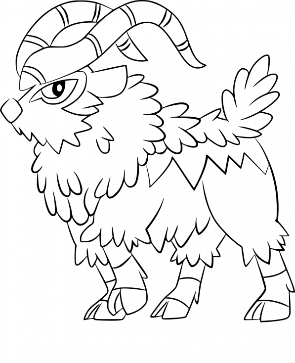 Coloriage Chevroum Pokemon