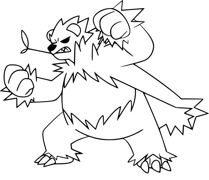 Coloriage Pandarbare Pokemon