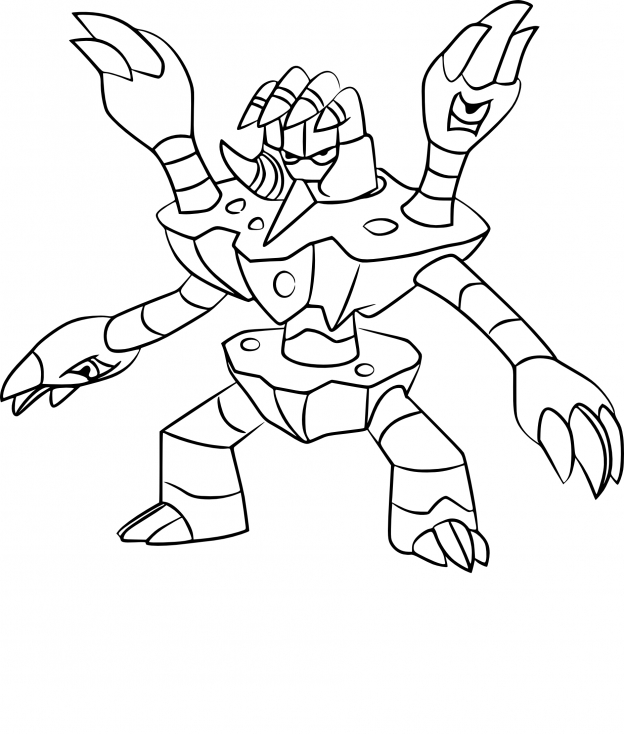 Coloriage Golgopathe Pokemon