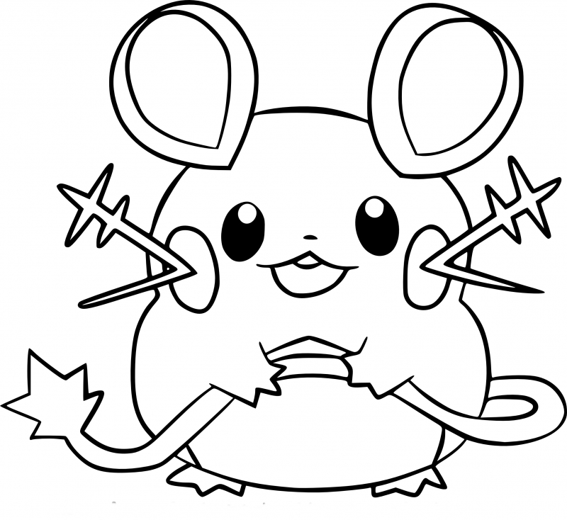 Coloriage Dedenne Pokemon