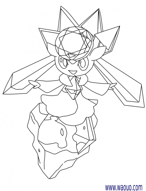 Coloriage Diancie Pokemon