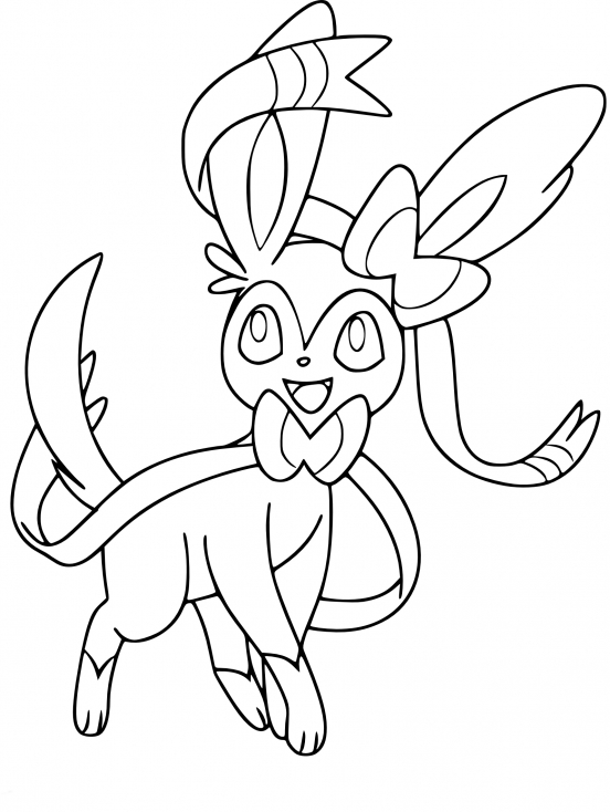 Coloriage Nymphali Pokemon