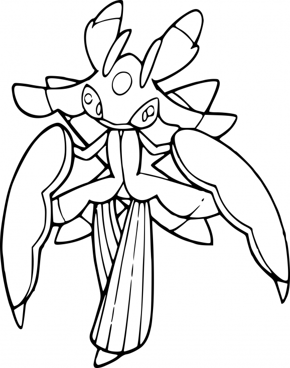 Coloriage Floramantis Pokemon