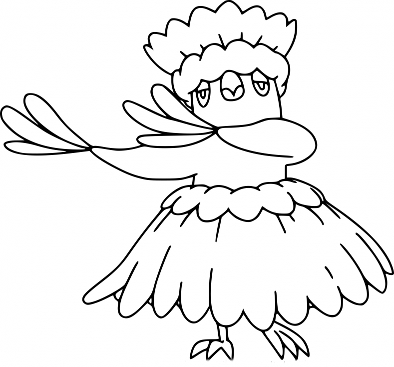 Coloriage Plumeline Hula Pokemon