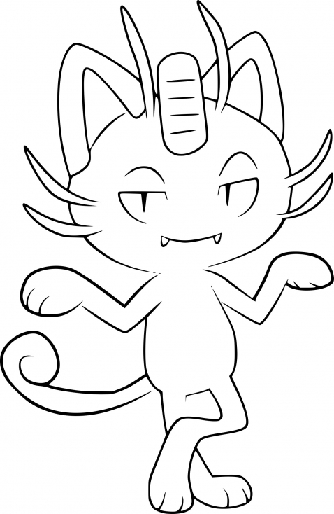 Coloriage Miaouss d'Alola Pokemon