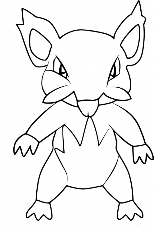 Coloriage Rattata d'Alola Pokemon