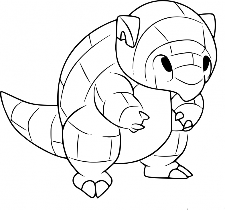 Coloriage Sabelette d'Alola Pokemon