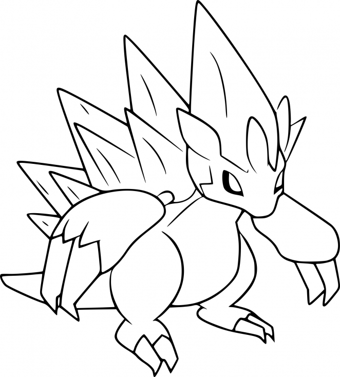 Coloriage Sablaireau d'Alola Pokemon